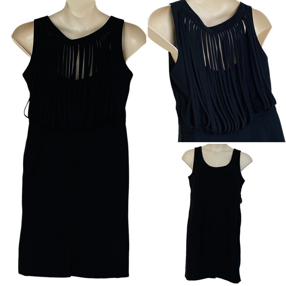Target Limited Edition Sexy Back Strip Accent Sheath LBD Knee Length Dress Sz 14